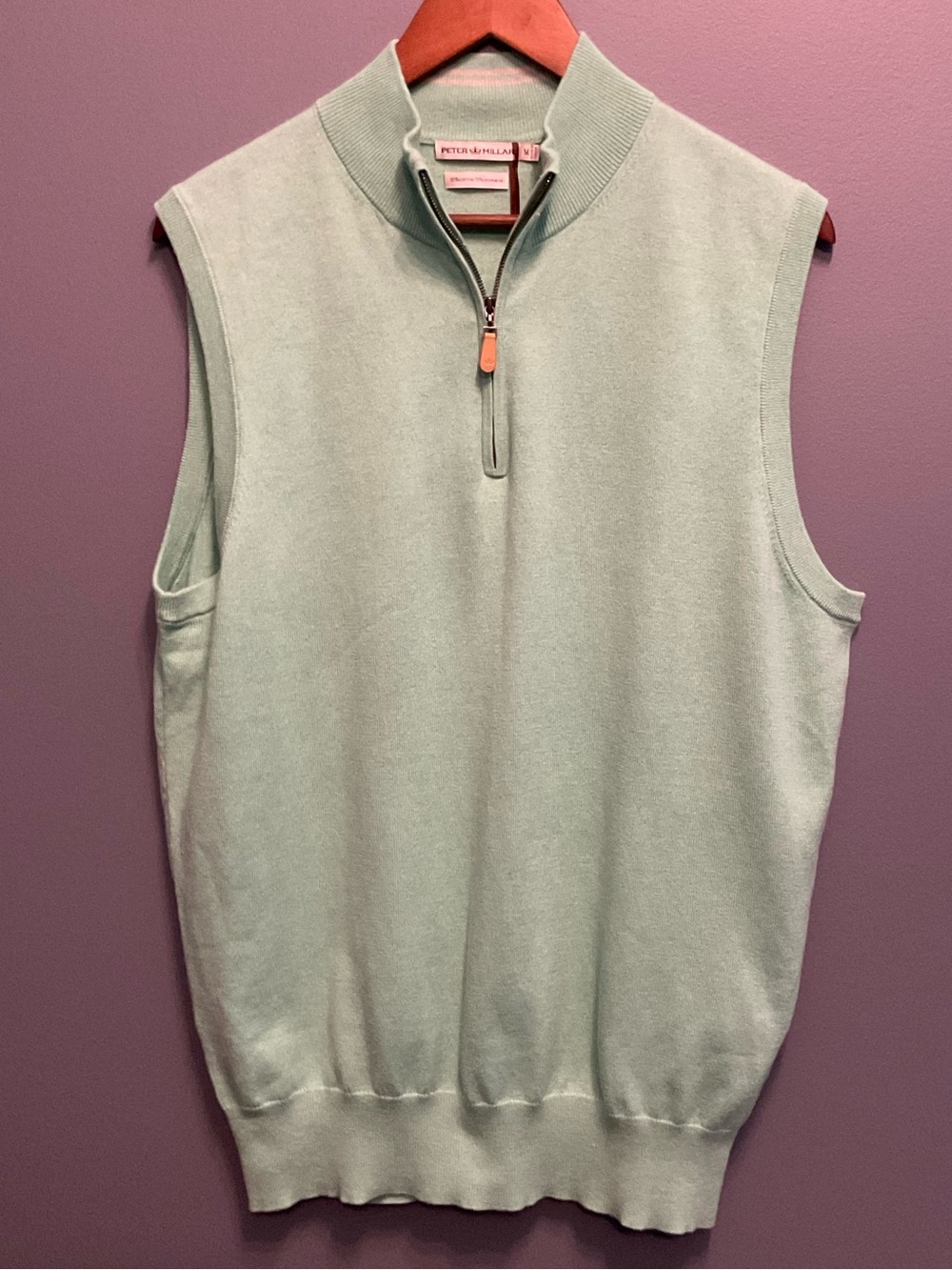 Peter Millar quarter-zip Cotten and cashmere sweater vest